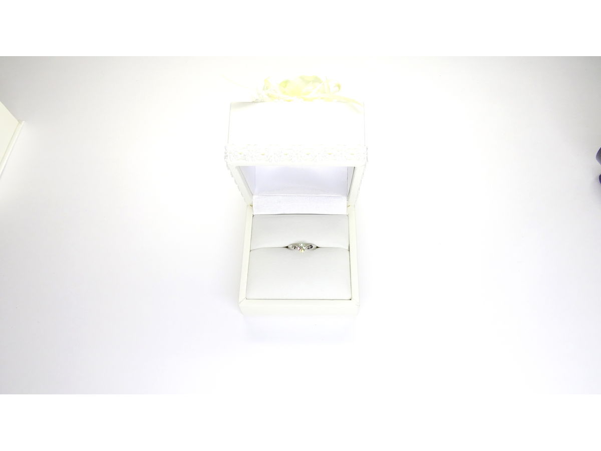 オリジナルデザインの内側にアメシストが留まった手作り婚約指輪 Kosuke様 3