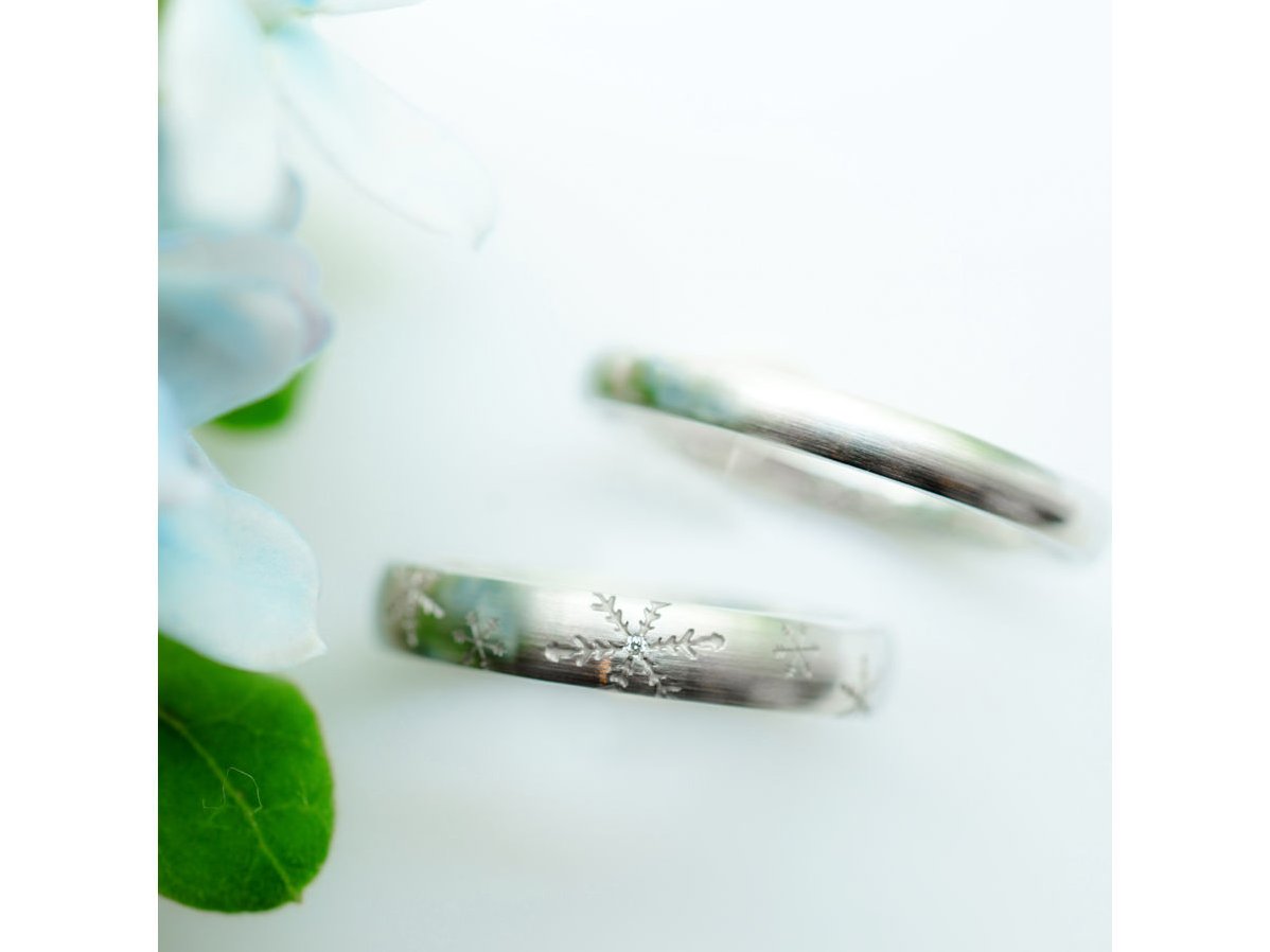 雪の結晶の手作り結婚指輪2019.06.23 2