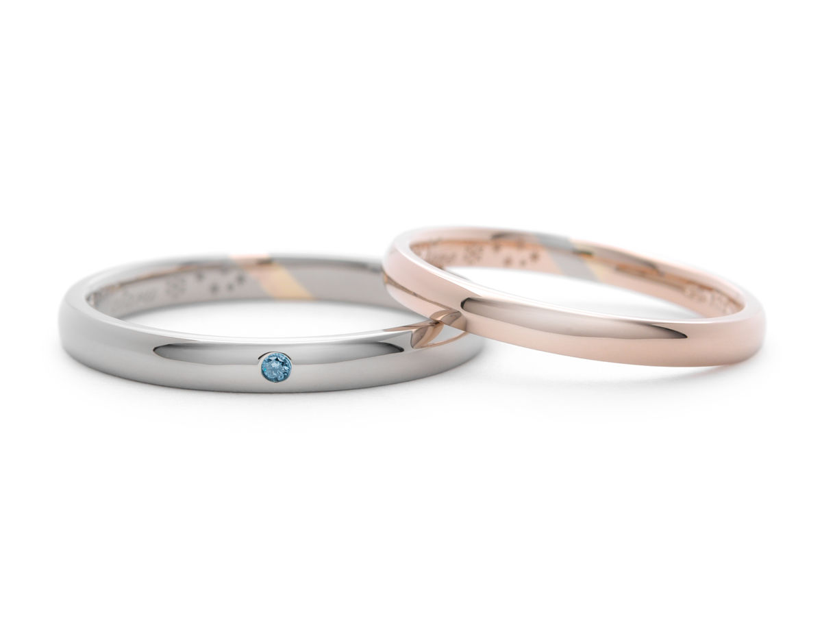 重なるコンビネーションとカラーダイヤモンドが美しい結婚指輪2021.04.06 2