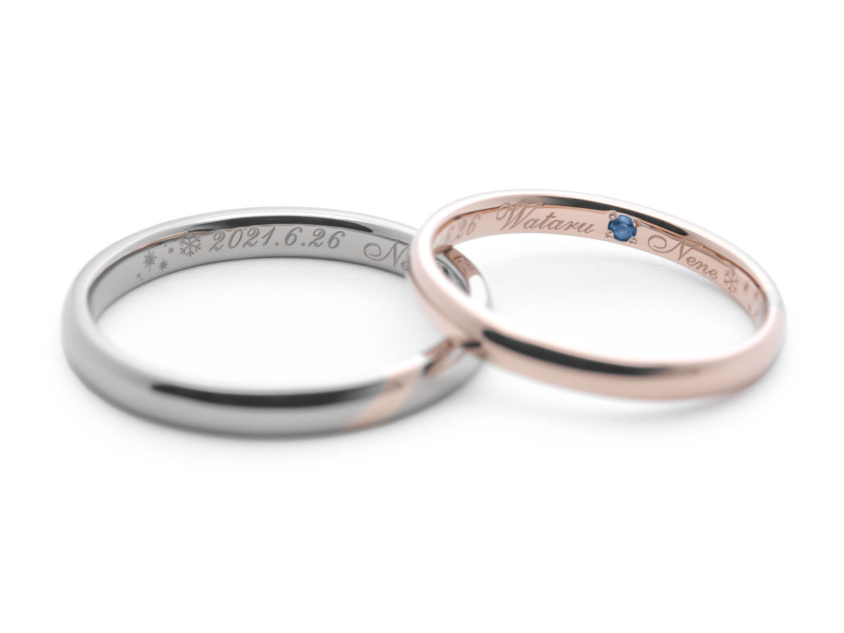 重なるコンビネーションとカラーダイヤモンドが美しい結婚指輪2021.04.06 3