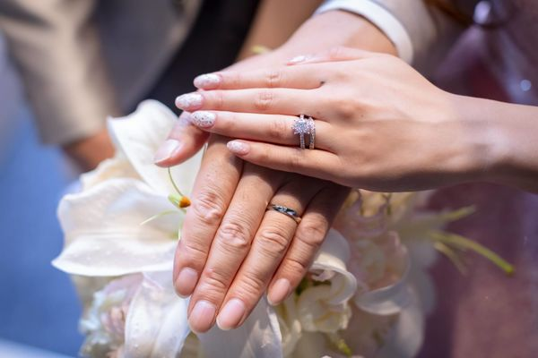 結婚指輪 婚約指輪 3本着用
