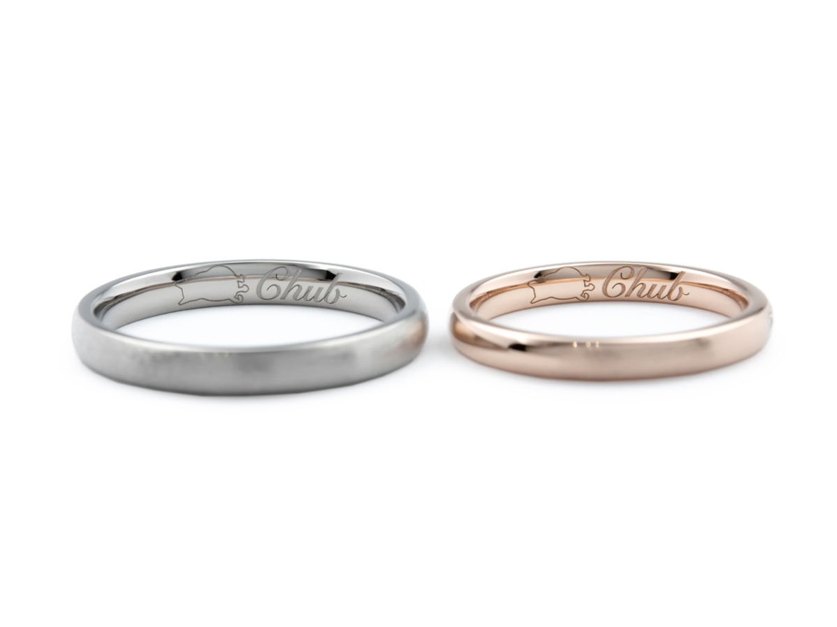 ピンクダイヤモンドとアイスブルーダイヤモンドを使ったオーダーメイド結婚指輪 2