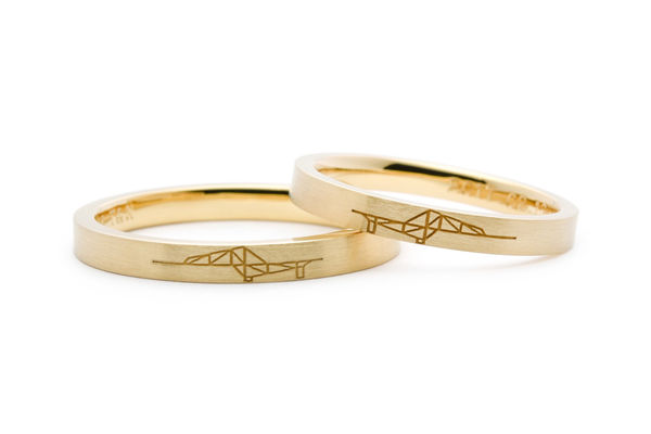 オリジナルマークの手作り結婚指輪