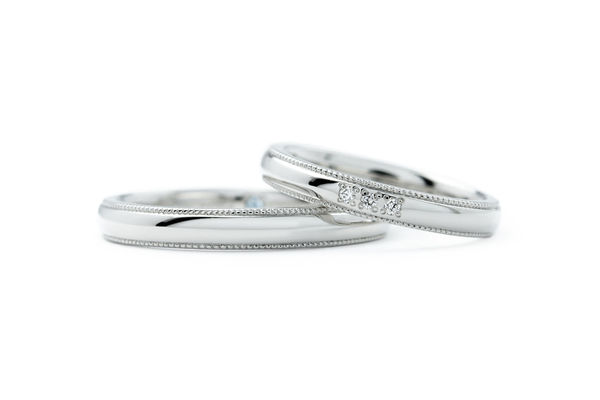 ミル打ちの手作り結婚指輪