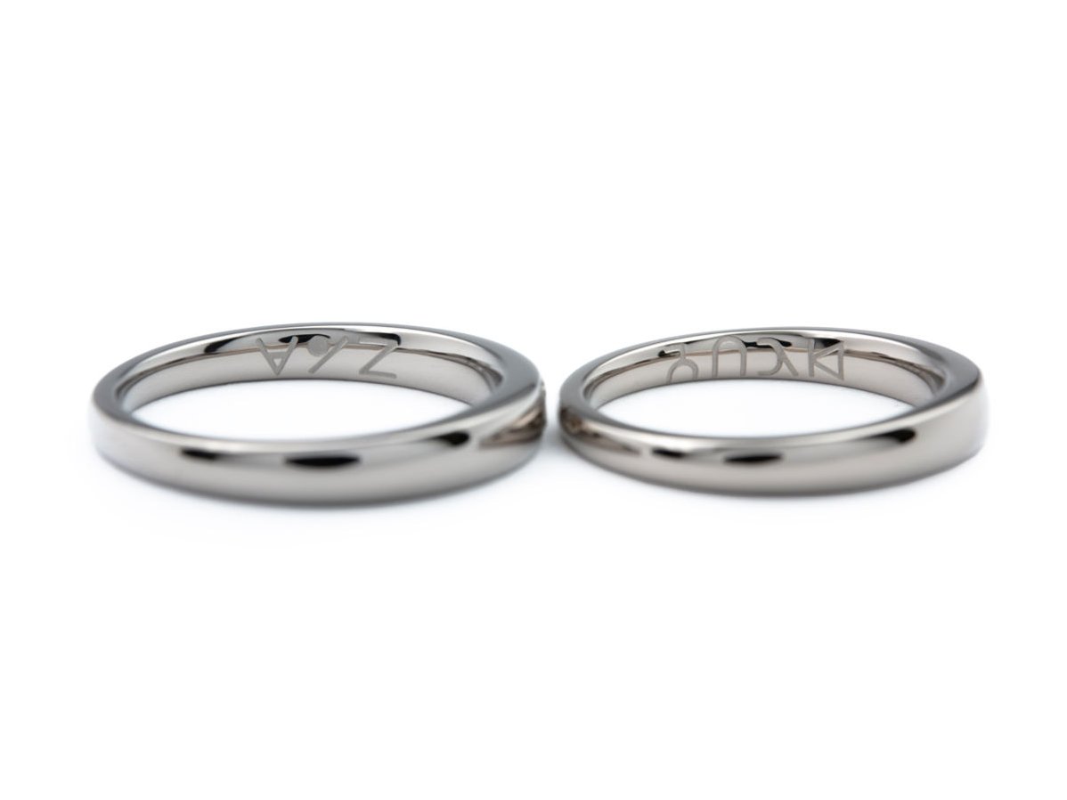 ルチルクォーツのオーダーメイド結婚指輪 2