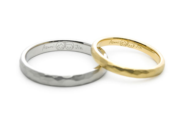 似顔絵の手作り結婚指輪