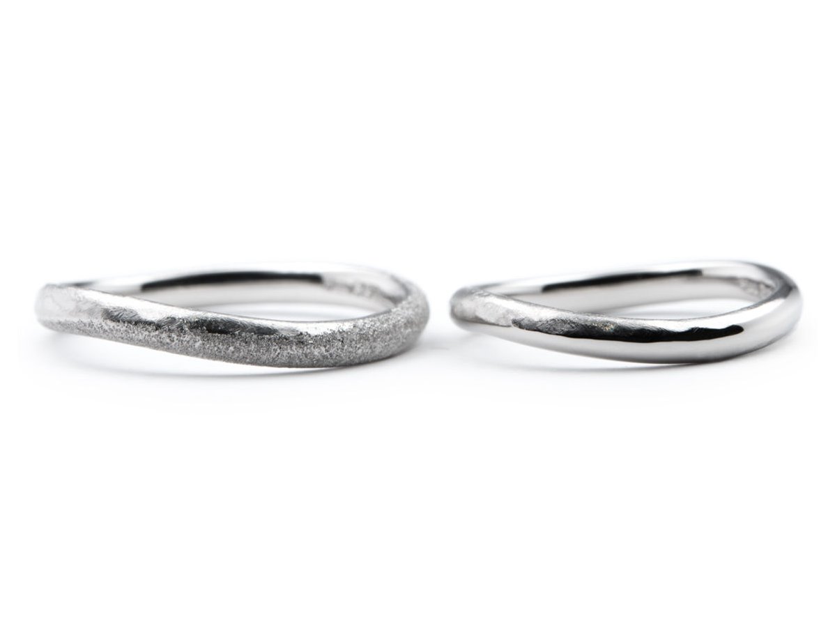 ウェーブがオシャレな手作り結婚指輪 2