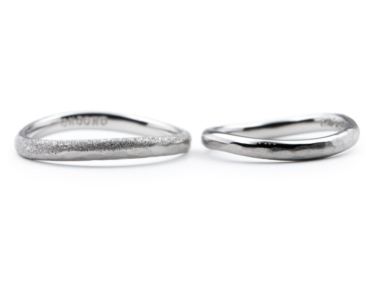 ウェーブがオシャレな手作り結婚指輪 3