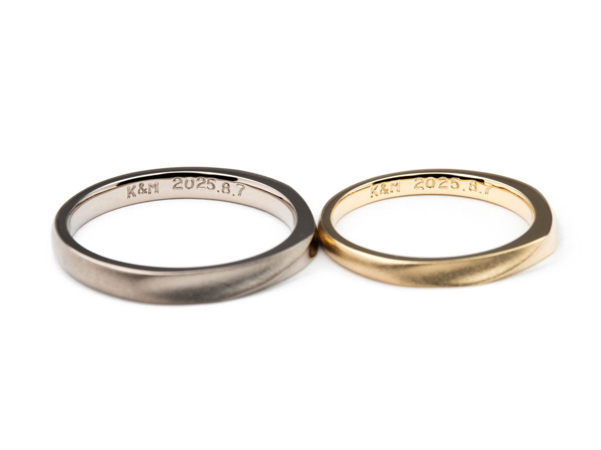 お好みのゴールドで作るふたひねりの結婚指輪 2