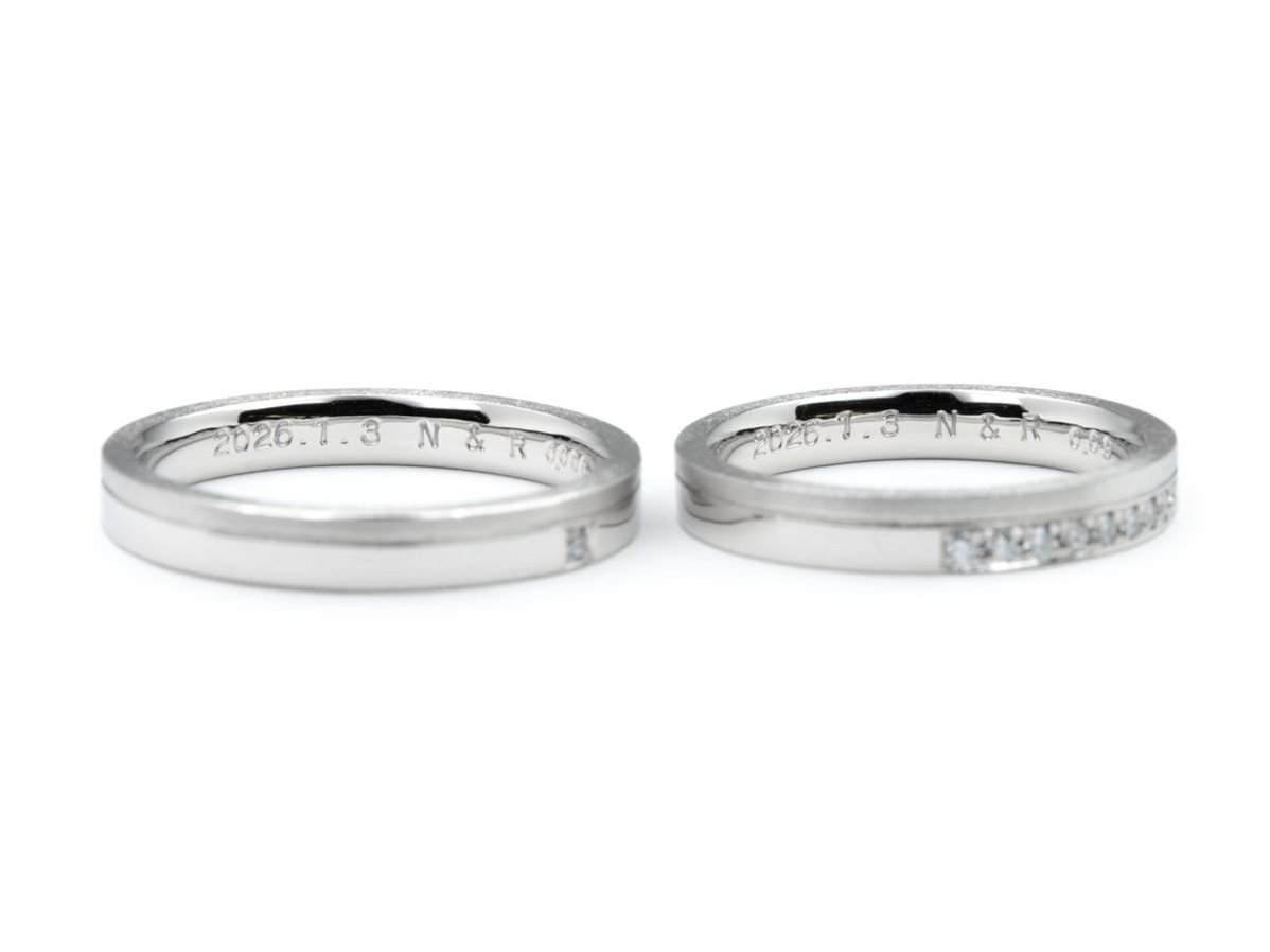 マットとエタニティリングのオーダーメイド結婚指輪 2