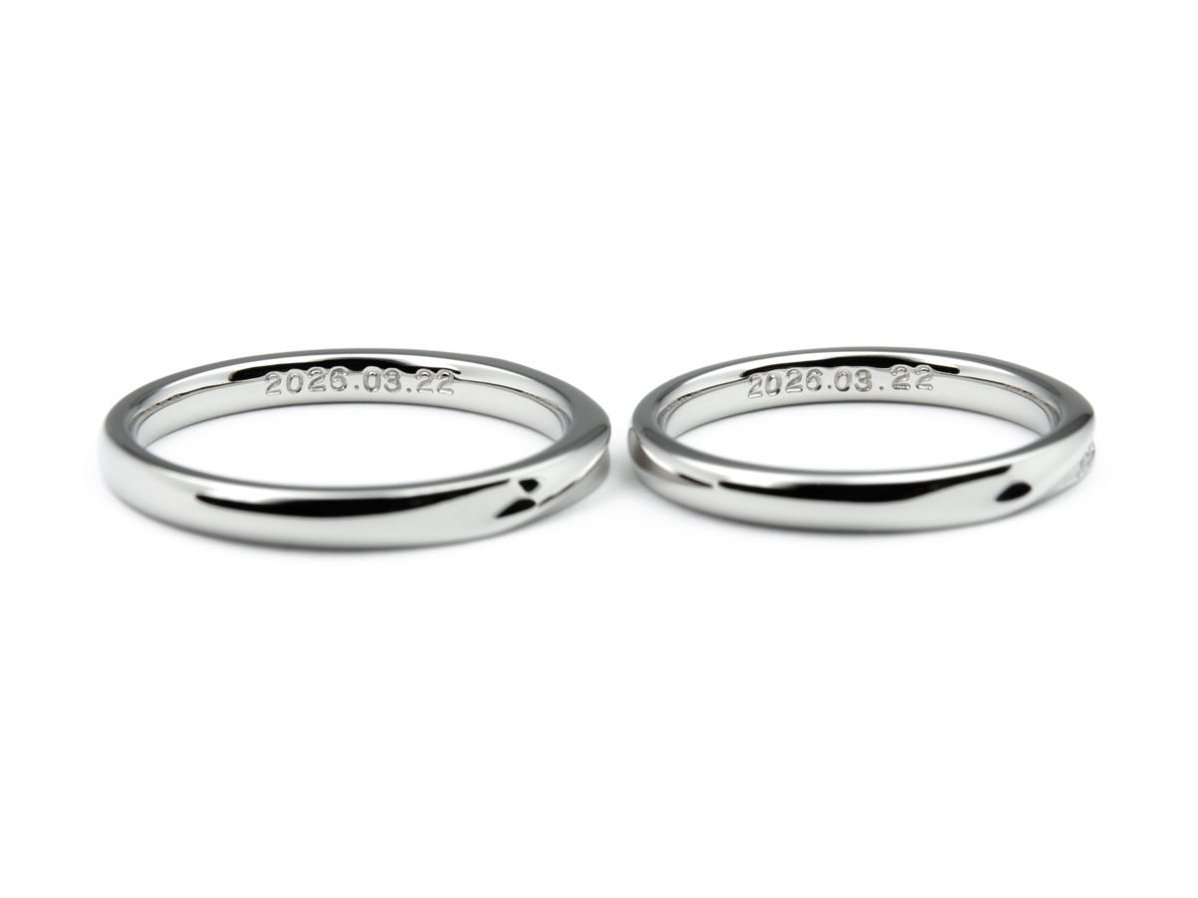 お揃いの幅で作るシンプルなふたひねりのオーダーメイド結婚指輪 2