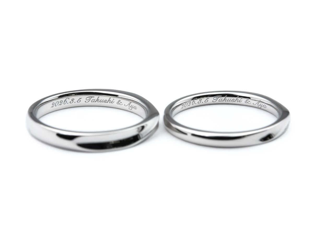 ストレートひねりとダイヤモンドの手作り結婚指輪2025121419990801 2