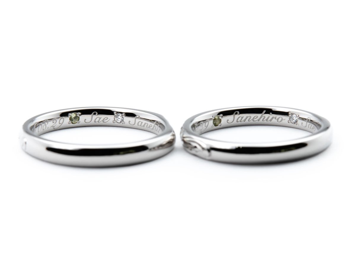 向かい合うアザラシと重ねてできるハートの手作り結婚指輪2026022219980130 3